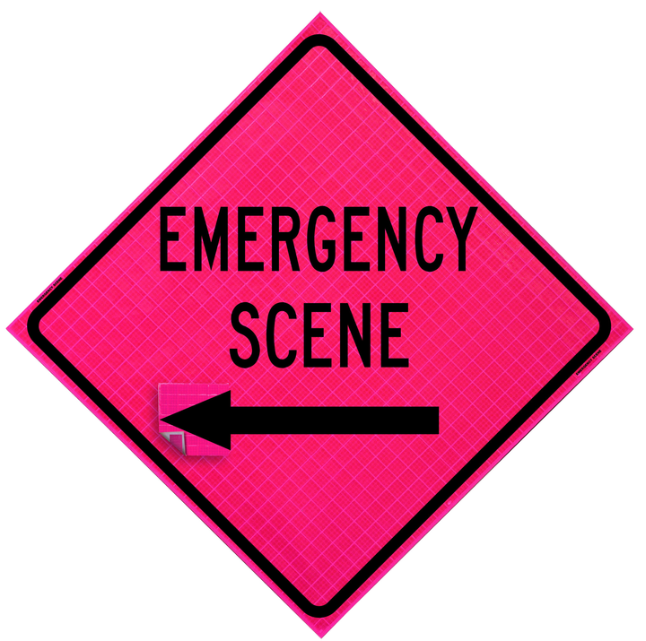 Emergency Rvp Sign Emergency Responder Roll-Up Signs – MDI Traffic Control Products
