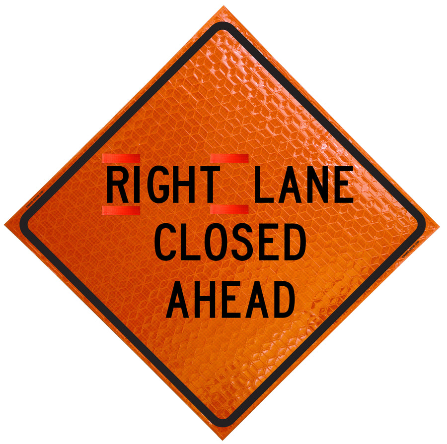 Right Lane Closed Ahead - Changeable Right