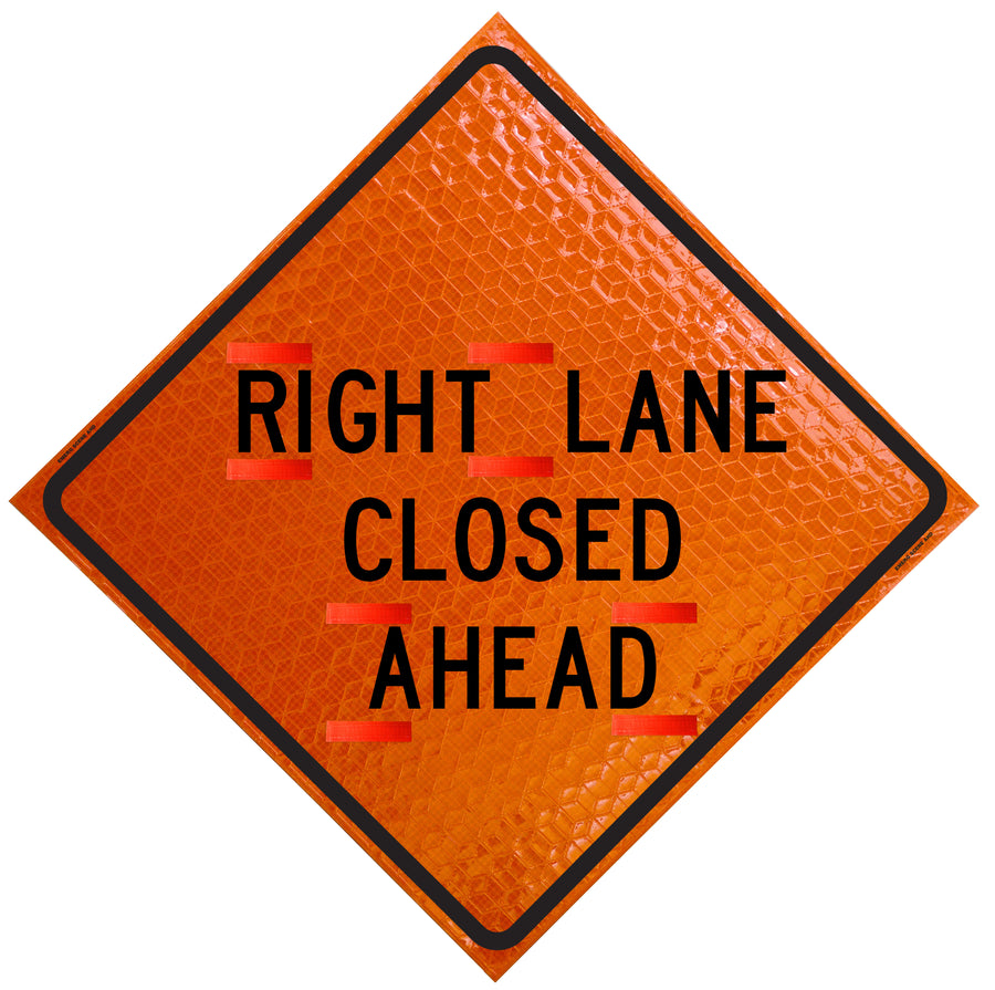 Right Lane Closed Ahead - Changeable Right and Ahead