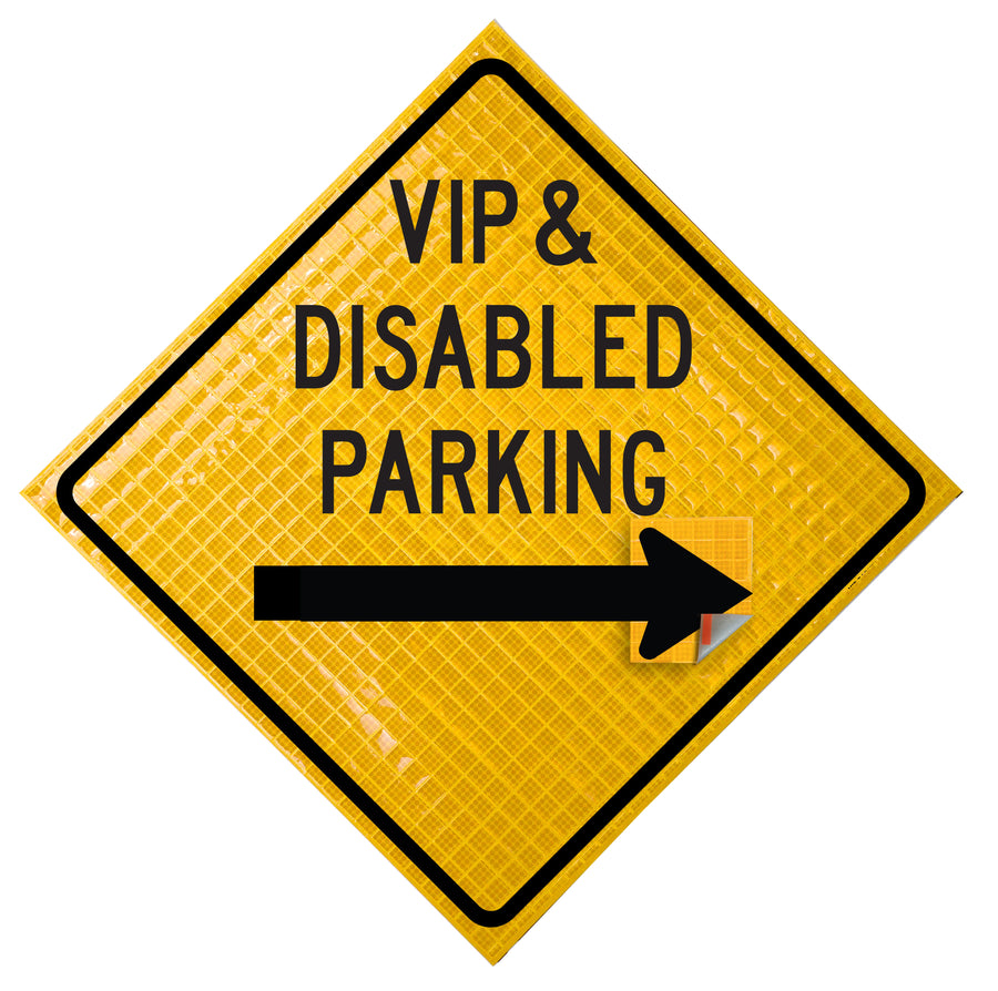 VIP & Disabled Parking - With Changeable Arrowhead
